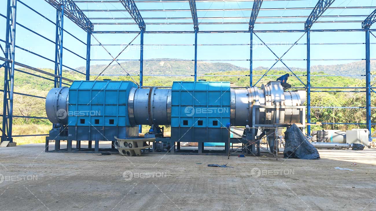Installation-of-BST-50-Rice-Hull-Charcoal-Making-Machine-in-Colombia